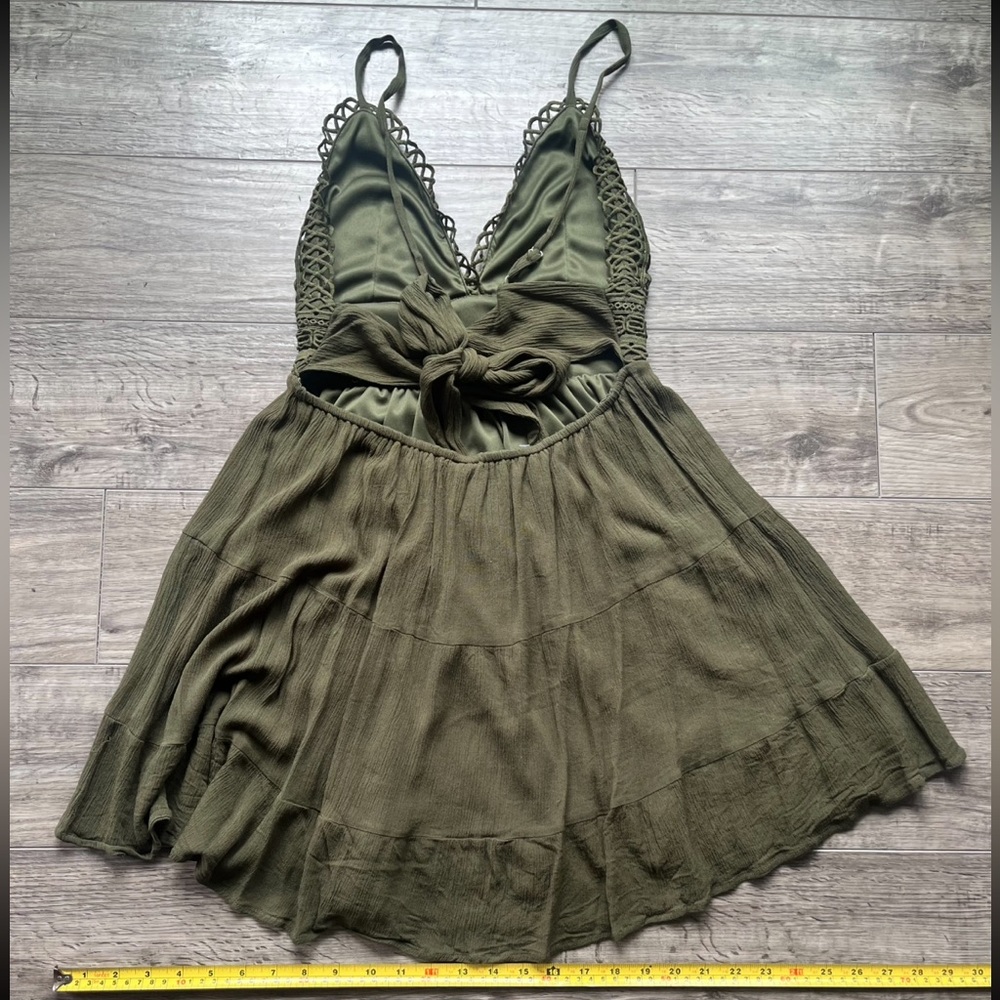 Sun Dress Womens Size M Olive Green - Picture 5 of 8